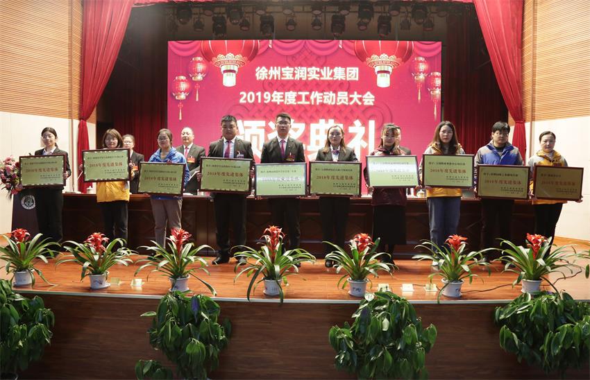 问鼎中国有限公司官网2019年度工作动员大会---集团公司领导为先进单位和先进个人代表颁奖