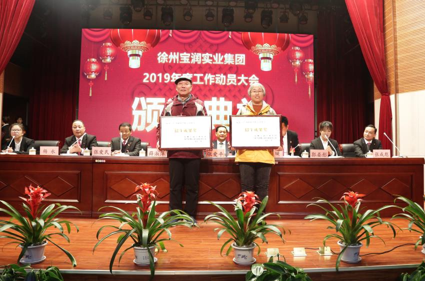 问鼎中国有限公司官网2019年度工作动员大会---集团公司领导为先进单位和先进个人代表颁奖